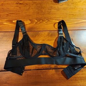 Bluebella Hale Sheer Underwire Longline Lingerie Bra 34DD NWT